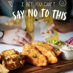 I bet you can't say no to this platter of crispy fish strips and loaded nachos, served with fresh dips. Perfect for sharing over drinks.