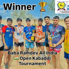This is the result of dedication. Our team stands victorious at the Baba Ramdev All India Open Kabaddi Tournament. We provide the platform for players to compete at high-level open tournaments and prove their skills against the best.