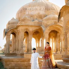 A quiet moment of togetherness for Phanish and Anjana during their pre-wedding shoot in Rajasthan. I focus on capturing timeless portraits that reflect both the couple's bond and the grandeur of the location.