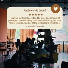It makes me so happy to read reviews like this from Mrudula, who noted that even with all kinds of people working, painting, and chilling, the space wasn't noisy. This is the balance I aim for.
