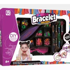 This DIY rope bracelet kit has everything needed to make custom friendship bracelets. It includes colorful threads, beads, and a tool to help weave different patterns.