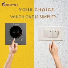 Here's a direct comparison: the limited function of a traditional switch versus the versatile control of my smart switch. You can see how my design offers more than just on and off, with options for dimming and scene selection.