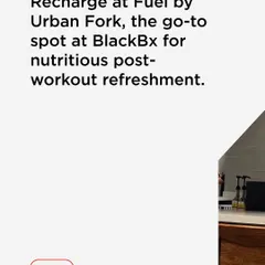 At BlackBx, it's all about balance. Our studio houses the Burn Room, the Fuel cafe, and a retail space all under one roof.