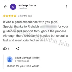 A client shares their good experience, highlighting the guidance and support provided throughout the process. Even with hurdles, my service is fast and result-oriented.
