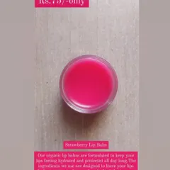 My organic Strawberry Lip Balm is formulated to keep your lips hydrated and protected all day long. It's made with nourishing ingredients like shea butter and jojoba oil.