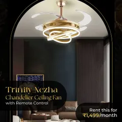 Enjoy the best of both worlds with a modern chandelier ceiling fan. This Trinity Nezha model offers beautiful, remote-controlled lighting and powerful, quiet air circulation, making it a practical and stylish choice for any room.