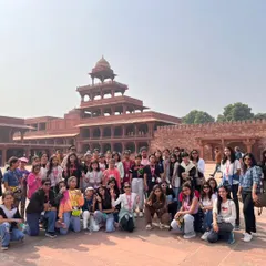 A large group of our students from Grades V to VIII at Fatehpur Sikri. These trips help students learn beyond their textbooks and create lasting memories.