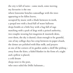 A poem about Lodhi Gardens.