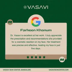 This patient appreciated the precise and effective treatment for a cosmetic reaction on her face, which healed in just five days. This is why I always stress the importance of a correct diagnosis to ensure a swift recovery.