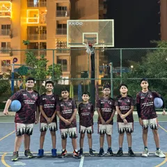 Another squad of warriors lined up and representing the academy in their official team kit.