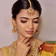 Notice the soft, warm tones on the eyes and the precise lip shape. We teach our students to pay attention to every detail for a polished and professional finish.