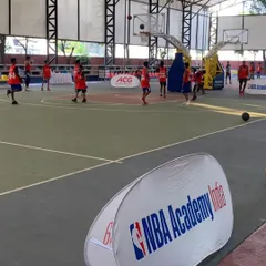 The court is buzzing with action during the NBA Academy India event. Our players get to test their skills against top competition from around the country, learning valuable lessons about pressure and performance.