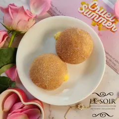 My Vanilla Cinnamon Doughnut is a simple pleasure. It's filled with a creamy homemade vanilla custard and coated in a light dusting of cinnamon sugar.