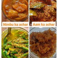 A look at some of my most loved creations. This includes my tangy Nimbu ka Achar, classic Aam ka Achar, spicy Hari Mirchi ka Achar, and the sweet, healthy Aawla Murabba. Each one is made using my family's traditional recipes.