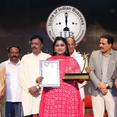 Receiving an award from Icons of Indian Business. These recognitions motivate me to continue my mission of training the next generation of culinary professionals.