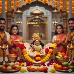 Celebrate the birth of Krishna with food that is pure and full of devotion. We prepare special sattvik meals and sweets for Janmashtami, perfect for your puja offerings and the family feast that follows.