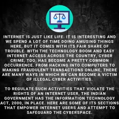 The internet has its troubles, and cybercrime is a growing threat. This post explains why the Information Technology Act, 2000, was created to regulate illegal online activities and safeguard the rights of every internet user.