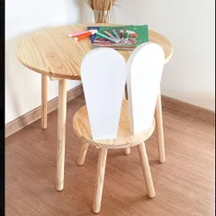 I designed this solid wood bunny chair and table set to be the perfect spot for creativity and snacks. The chair is sturdy enough for daily use, and the bunny ears add a playful touch that kids just love. It’s furniture that’s both functional and full of character.