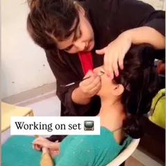A throwback to 2016, working on set. My passion for makeup artistry has been a long and rewarding journey, and I'm so grateful for how far I've come.