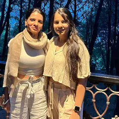 A quiet moment together after a deep meditation session in the forest. As mother and daughter, we cherish the family we build during every retreat.