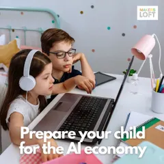 A duplicate image emphasizing the importance of preparing children for the AI-driven future through my online programs.