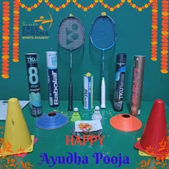 Celebrating Ayudha Pooja at the academy. We honor our equipment, the tools of our trade, as part of our tradition and respect for the sport.