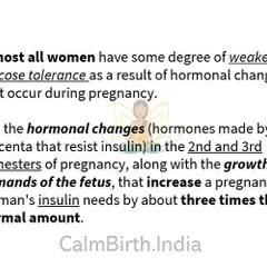 During pregnancy, hormonal changes increase your body's need for insulin. This is a normal adaptation, but it's important to support your body with a healthy diet to maintain balanced blood sugar levels.