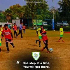 One step at a time, you will get there. We teach our players that consistent effort is the key to achieving their goals.