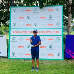 Another shot of Siddhant Sharma at the IGU NCR Cup awards. We prepare players not just for the swing, but for the entire tournament experience.