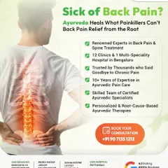 Are you tired of temporary solutions for chronic back pain? Our approach goes beyond painkillers to heal the root cause of your discomfort. We combine the expertise of certified Ayurvedic specialists with personalized therapies to provide lasting relief for back and spine conditions.