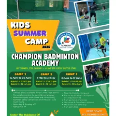 Your child's action-packed summer starts here. Our summer camp is designed for all skill levels, with multiple batches, expert coaching, and a focus on both skills and fun. All details are in this flyer.