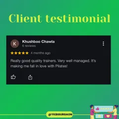 "Really good quality trainers. Very well managed. It's making me fall in love with Pilates!" My goal is to make you fall in love with the process of getting stronger.