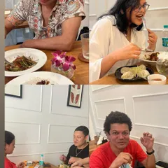 A collage of happy moments and shared meals with our guests at our old, smaller location. Your laughter and warmth filled the space and made it unforgettable.
