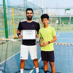 A big congratulations to our player Aarav Verma for winning the boys Under-18 doubles title at an AITA CS-7 tournament. We are super proud of his performance and dedication to the sport.