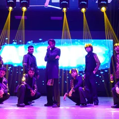 The Allstars Tribe in costume for our "Allstars Night" event. As a performance director, I work on the complete visual package, from movement to styling, to create a cohesive and memorable show.