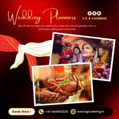 Images of a smiling bride and the 'Saptapadi' ritual, representing the sacred bond of marriage. We provide customized wedding planning services to make your day stress-free and unforgettable.