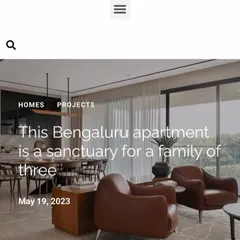Our 'Rustica' project was featured on the cover of India Design World, described as a 'sanctuary for a family of three'.