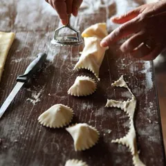 There's something so satisfying about making your own stuffed pasta. Here, I'm showing how to use a classic pasta cutter to create perfect, pillowy ravioli from fresh dough.