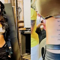 I had the honor of creating this custom script tattoo for actress Disha Patani for her role in the movie 'Kalki'. Working with celebrities and for film projects requires precision and professionalism, which I bring to every client's session.