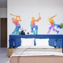 We designed this kid's room with a cricket theme, but with flexibility in mind. The wall illustrations can be easily changed as the child's interests evolve. The cool blue color scheme and simple furniture create a fun, energetic vibe that can grow with them.