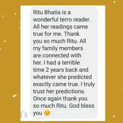 This message deeply touched my heart. Guiding this person and her family through a terrible time two years ago and seeing the predictions come true is a powerful reminder of why I do this work. Your trust in my guidance is something I hold sacred.