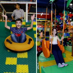 Whee! Nothing beats the thrill of our donut slide or a fun spin on the swings. We've designed our play area to have a variety of exciting activities that keep the energy high and the smiles wide.