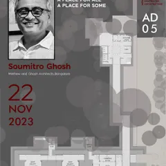 The poster for an expert class I conducted, titled "A Place for All | A place for some". This theme is central to my teaching on public architecture, exploring how to design spaces that serve both the collective and the individual.