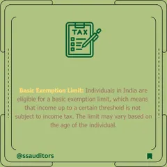 The basic exemption limit means that income up to a certain threshold is not subject to tax. This limit can vary based on your age.