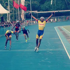 Crossing the finish line to win gold in the 500m sprint at the state championship. This is the feeling of victory we chase in every training session.