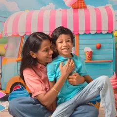 A sweet mother and son moment during our ice cream themed shoot. These sessions are filled with color, fun, and lots of smiles.