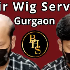 Another successful hair wig service in Gurgaon. We covered the client's baldness completely, giving him a dense and stylish look that matches his face.