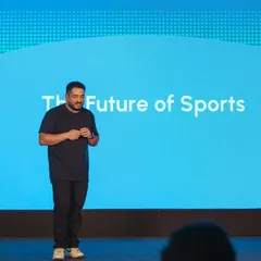 Here's a shot from our launch event, where we unveiled the future of sports. Our team took the stage to demonstrate how GOAT Vision technology is set to change the game for athletes everywhere.