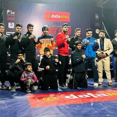Team CSBA (Chandan Singh Boxing Academy) at a professional Fight Club event. We are a proud and strong team of fighters and coaches.