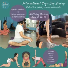 Yoga, connection, and loads of love all weekend. This graphic was for our International Yoga Day celebration, inviting both new and seasoned practitioners to explore, deepen, and celebrate with us.